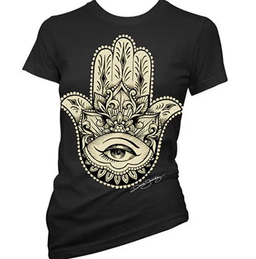 Hamsa Tattoo Women's T-Shirt Iron Safe Non-Iron Wrinkle Free