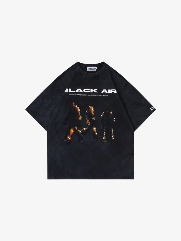 KG Black Air Graphic T-Shirt Cozy Warm Stylish