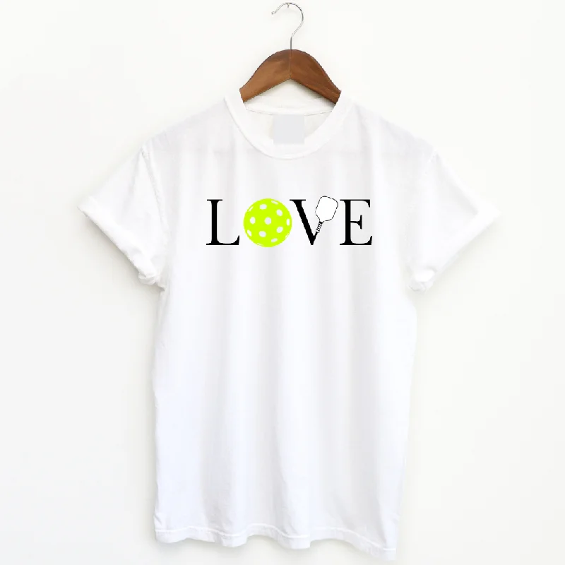 LOVE Pickleball Tee Polka Dot Checkered Tartan