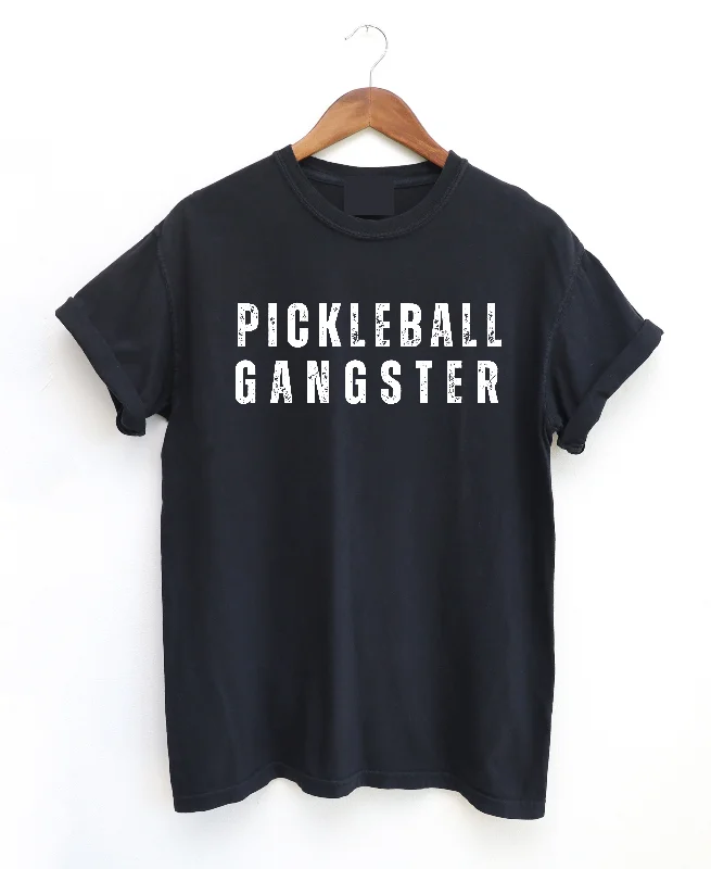 Pickleball Gangster Tee Boxy Fit Fitted Loose