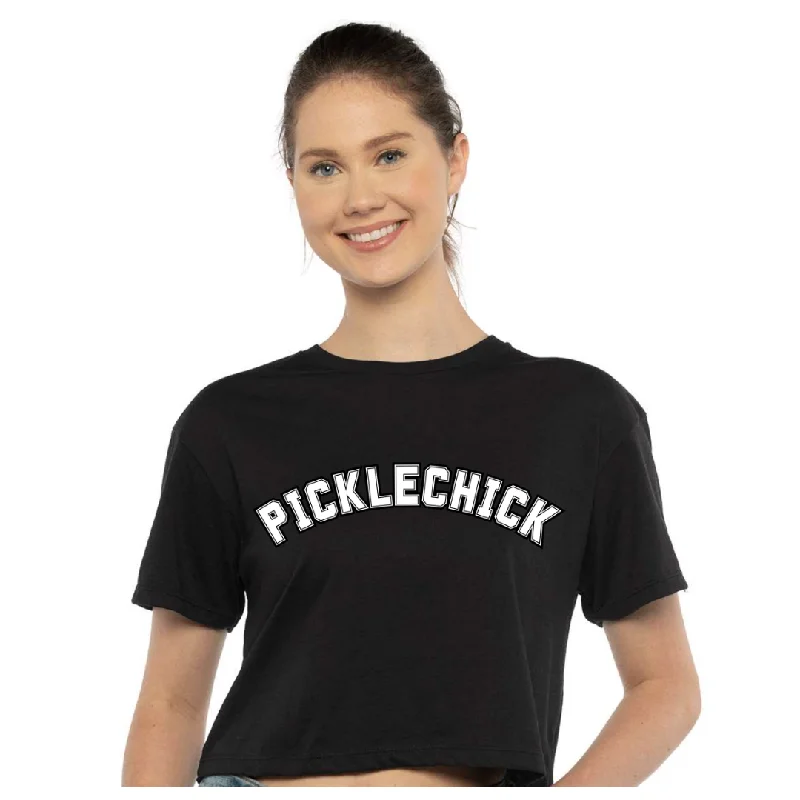 PICKLECHICK Cropped Tee- CUSTOMIZABLE Anti-Shrink Durable Soft