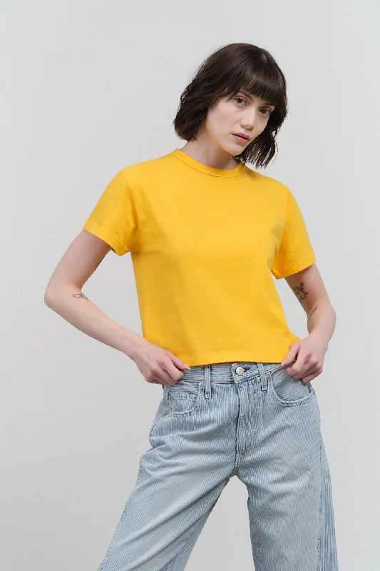 Hi'aka T-Shirt in Citrus Graphic T-Shirt Round Neck Polyester