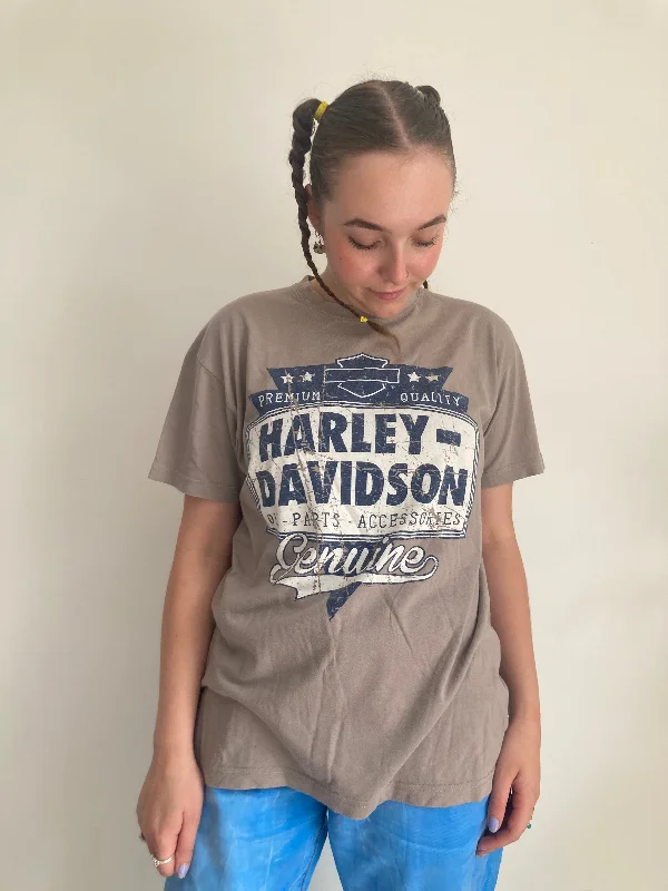 Taupe Harley T-Shirt (M-L) Terry Blend Velvet Blend Canvas Blend