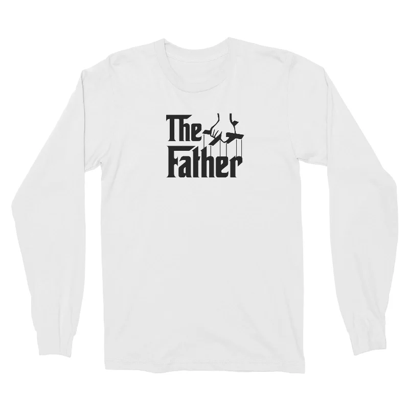 The Father Long Sleeve Unisex T-Shirt Godfather Matching Family Collared T-Shirt Boat Neck A-Line