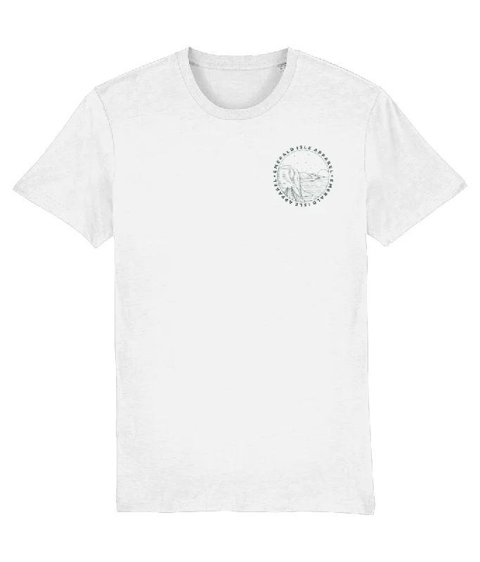 White Emerald Isle Apparel Logo Unisex T-Shirt Modern Contemporary Chic