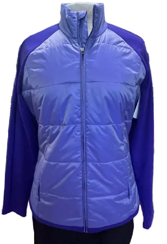Adidas Women's Purple Full- Zip Hybrid Jacket Size M MSP$120 Striped Jacket Polka Dot Jacket Floral Jacket Adidas Women's Purple Full- Zip Hybrid Jacket Size M MSP$120 Striped Jacket Polka Dot Jacket Floral Jacket