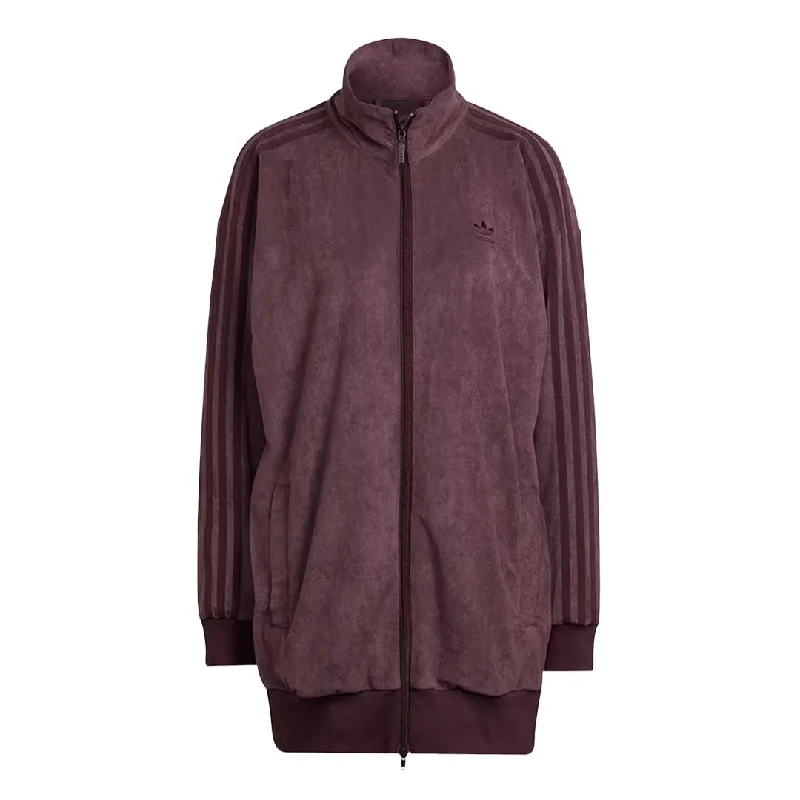 adidas - Women's Adicolor Classics Suede Track Jacket (HM1688) Boat Neck Shawl Collar Notched Collar adidas - Women's Adicolor Classics Suede Track Jacket (HM1688) Boat Neck Shawl Collar Notched Collar