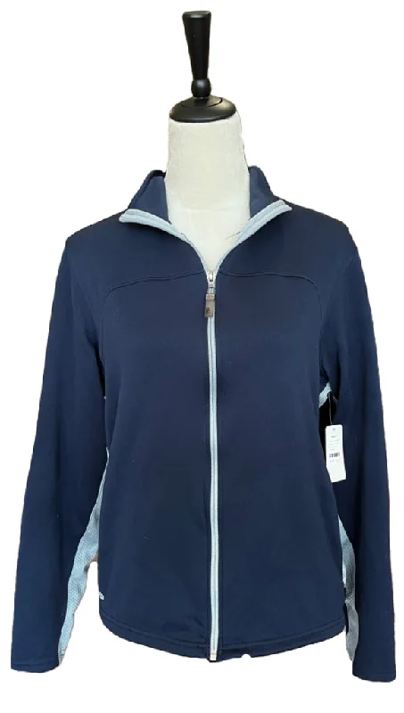 Alo CoolFit Navy Full Zip Jacket Size S One-Shoulder Jacket Off-the-Shoulder Jacket Asymmetrical Jacket Alo CoolFit Navy Full Zip Jacket Size S One-Shoulder Jacket Off-the-Shoulder Jacket Asymmetrical Jacket