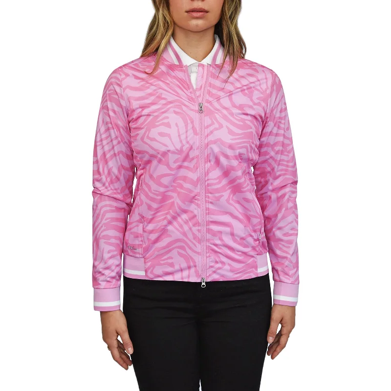 Cross Women's Storm Golf Jacket - Pink Zebra Hooded Jacket Caped Jacket Shawl Collar Jacket Cross Women's Storm Golf Jacket - Pink Zebra Hooded Jacket Caped Jacket Shawl Collar Jacket