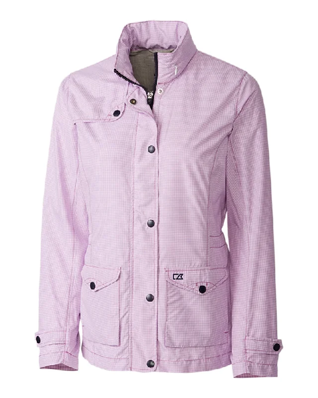 Cutter & Buck Mini Gingham Jacket in Light Purple, Size S Cotton Fabric Linen Fabric Terry Fabric Cutter & Buck Mini Gingham Jacket in Light Purple, Size S Cotton Fabric Linen Fabric Terry Fabric