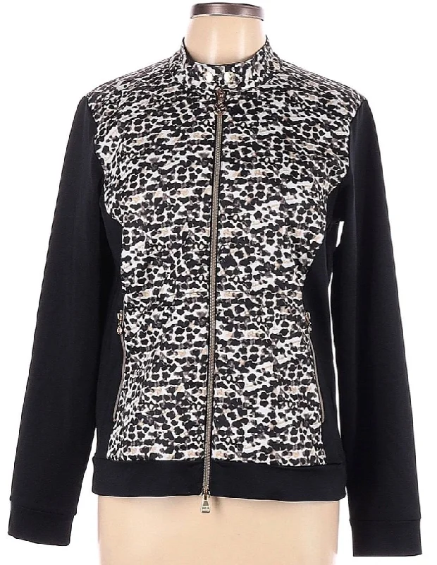 Daily Sports Black Animal Print Full-zip Jacket Size L. MSP$170 Rayon Jacket Velvet Jacket Corduroy Jacket Daily Sports Black Animal Print Full-zip Jacket Size L. MSP$170 Rayon Jacket Velvet Jacket Corduroy Jacket