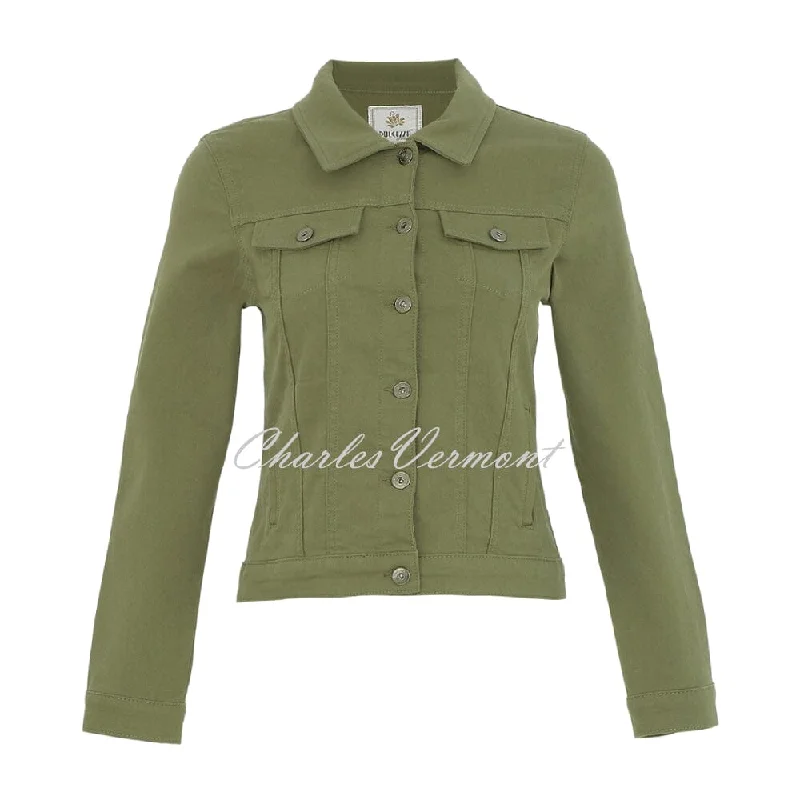 Dolcezza 'Back To Basic' Jacket - Style 74410 (Khaki) Appliqued Jacket Beaded Jacket Sequined Jacket Dolcezza 'Back To Basic' Jacket - Style 74410 (Khaki) Appliqued Jacket Beaded Jacket Sequined Jacket