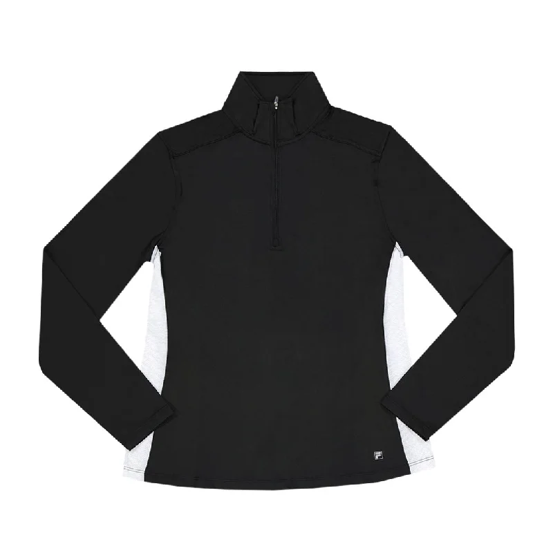 FILA - Women's Core 1/2 Zip Jacket (TW171UZ1 001) Rayon Fabric Velvet Fabric Corduroy Fabric FILA - Women's Core 1/2 Zip Jacket (TW171UZ1 001) Rayon Fabric Velvet Fabric Corduroy Fabric
