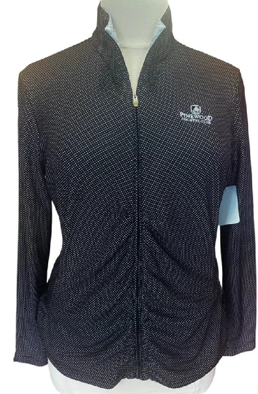 Gear for Spots Black & White Mini Dots Full-Zip Jackets w/ Logo Size XL A-Line Jacket Boat Neck Shawl Collar Gear for Spots Black & White Mini Dots Full-Zip Jackets w/ Logo Size XL A-Line Jacket Boat Neck Shawl Collar