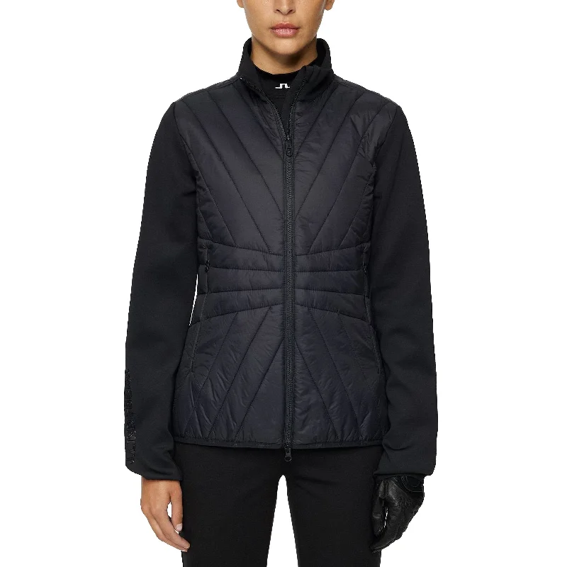 J.Lindeberg Women's Holma Quilt Hybrid Golf Jacket - Black Hooded Jacket Caped Jacket Shawl Collar Jacket J.Lindeberg Women's Holma Quilt Hybrid Golf Jacket - Black Hooded Jacket Caped Jacket Shawl Collar Jacket