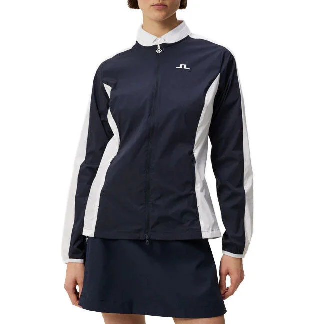 J.Lindeberg Women's Thorine Wind Pro Golf Jacket - JL Navy Trench Coat Raincoat Waterproof Jacket J.Lindeberg Women's Thorine Wind Pro Golf Jacket - JL Navy Trench Coat Raincoat Waterproof Jacket