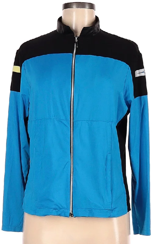 Jamie Sadock Black & Turquoise Full-Zip Jacket Size M. MSP$125 Bomber Jacket Anorak Windbreaker Jamie Sadock Black & Turquoise Full-Zip Jacket Size M. MSP$125 Bomber Jacket Anorak Windbreaker