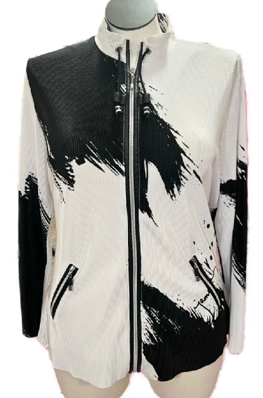Jamie Sadock White & Black Print Full-zip Crinkle Jacket Size XL MSP$145 Chenille Fabric Brocade Fabric Lace Fabric Jamie Sadock White & Black Print Full-zip Crinkle Jacket Size XL MSP$145 Chenille Fabric Brocade Fabric Lace Fabric