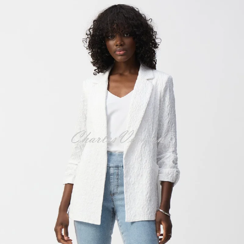 Joseph Ribkoff Jacquard Blazer Jacket - Style 242034 (White) Mesh Jacket Canvas Jacket Denim Jacket Joseph Ribkoff Jacquard Blazer Jacket - Style 242034 (White) Mesh Jacket Canvas Jacket Denim Jacket