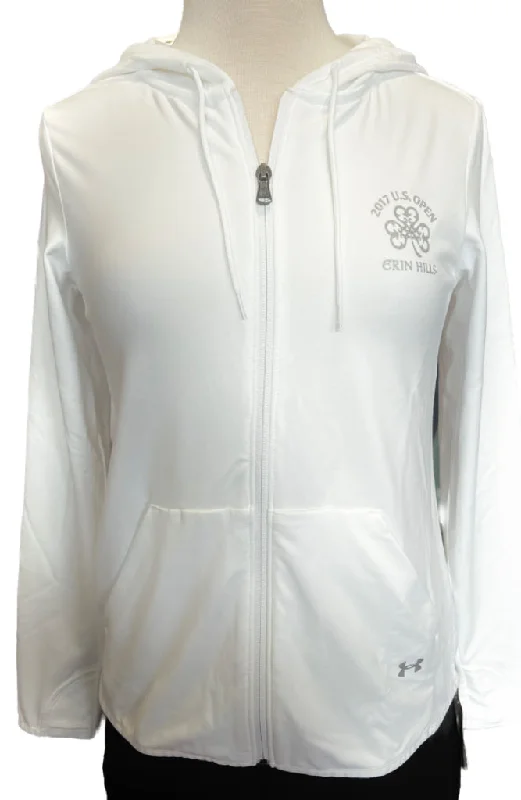 New Under Armour White Full-Zip Hooded Jacket w/ Logo Size S MSP$80 Fleece Jacket Down Jacket Parka New Under Armour White Full-Zip Hooded Jacket w/ Logo Size S MSP$80 Fleece Jacket Down Jacket Parka