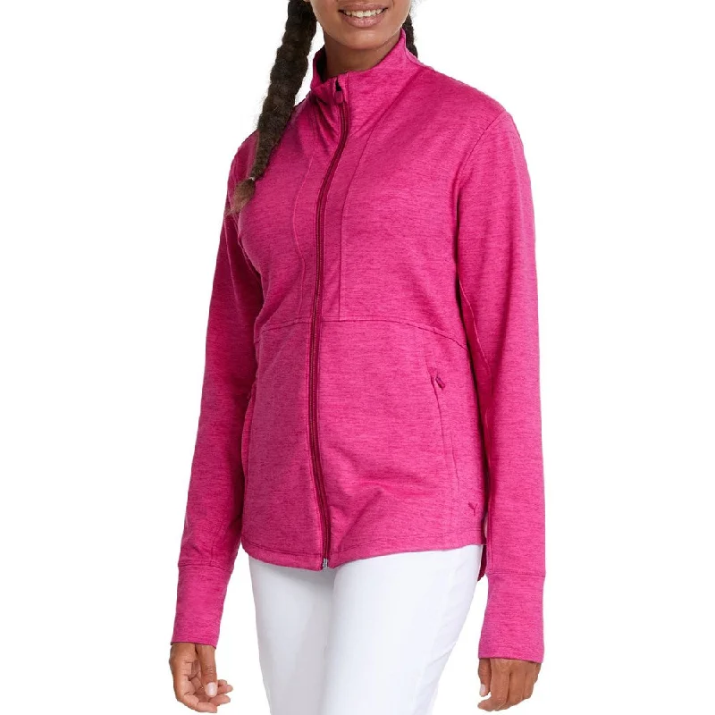 Puma Women's CLOUDSPUN Daybreak Golf Jacket - Festival Fuchsia Heather Denim Fabric Leather Fabric Suede Fabric Puma Women's CLOUDSPUN Daybreak Golf Jacket - Festival Fuchsia Heather Denim Fabric Leather Fabric Suede Fabric