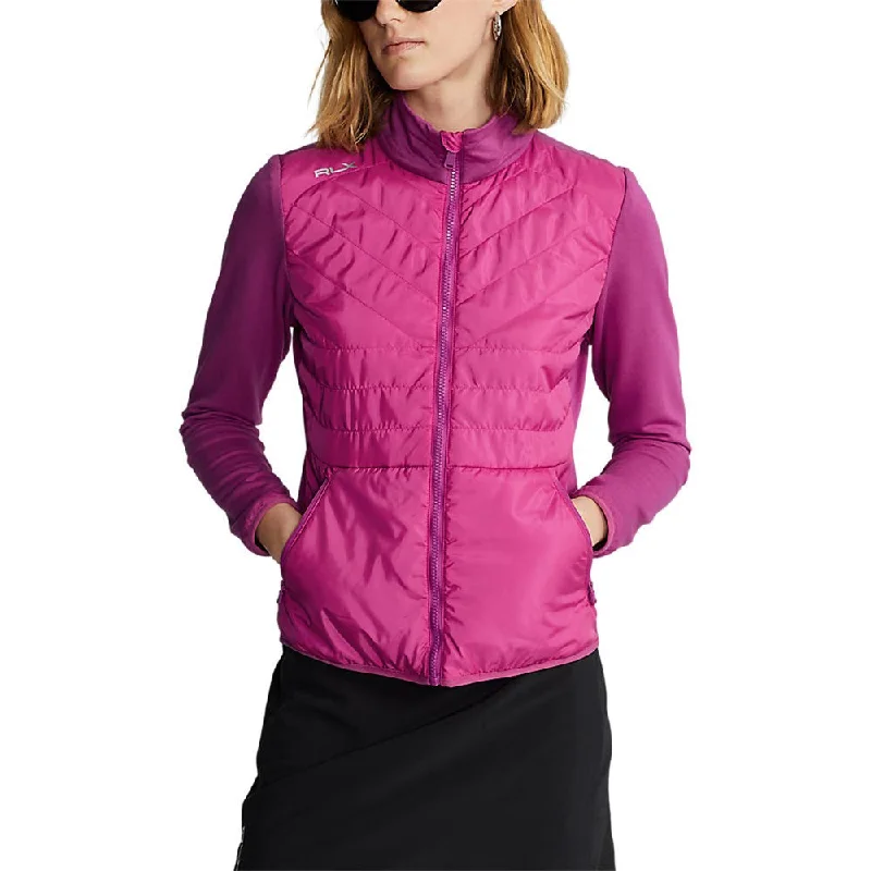 RLX Ralph Lauren Women's Cool Wool Hybrid Jacket - Vivid Pink Toggled Jacket Drawstring Jacket Belted Jacket RLX Ralph Lauren Women's Cool Wool Hybrid Jacket - Vivid Pink Toggled Jacket Drawstring Jacket Belted Jacket