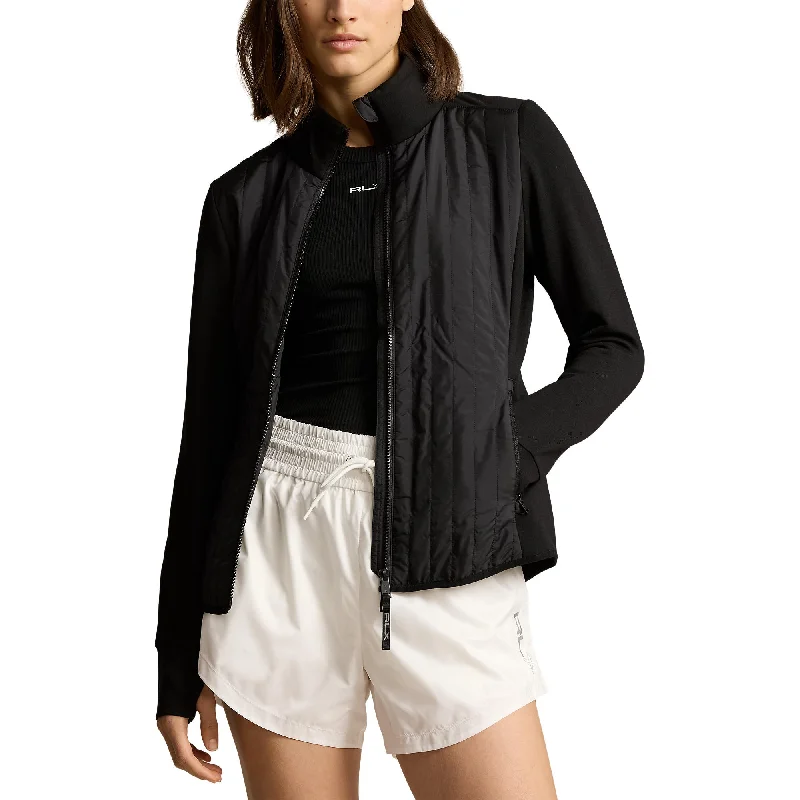 RLX Ralph Lauren Women's Hybrid Performance Full-Zip Jacket - Polo Black Stand-Up Collar Roll-Neck Collar Turtle Neck RLX Ralph Lauren Women's Hybrid Performance Full-Zip Jacket - Polo Black Stand-Up Collar Roll-Neck Collar Turtle Neck
