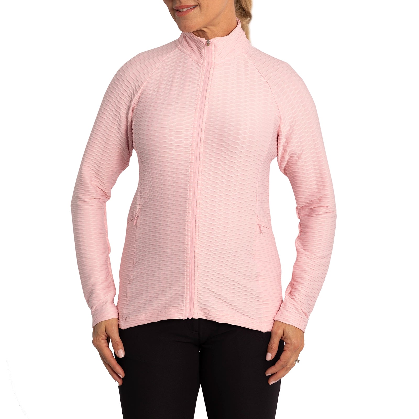 Rohnisch Women's Josie Golf Jacket - Orchid Pink Embroidered Jacket Appliqued Jacket Beaded Jacket Rohnisch Women's Josie Golf Jacket - Orchid Pink Embroidered Jacket Appliqued Jacket Beaded Jacket
