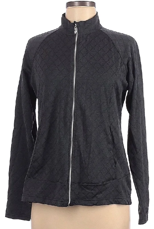 Sport Haley Dark Gray Full-Zip Jacket Size M. MSP$98 Satin Jacket Silk Jacket Chiffon Jacket Sport Haley Dark Gray Full-Zip Jacket Size M. MSP$98 Satin Jacket Silk Jacket Chiffon Jacket