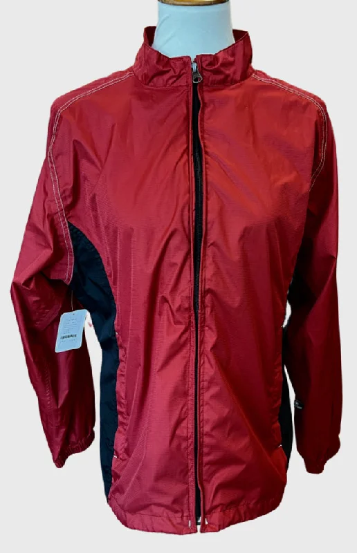 Sun Mountain Dark Red & Black Full-Zip Rain Jacket Size L MSP$100 Insulated Jacket Fitted Jacket Loose Jacket Sun Mountain Dark Red & Black Full-Zip Rain Jacket Size L MSP$100 Insulated Jacket Fitted Jacket Loose Jacket