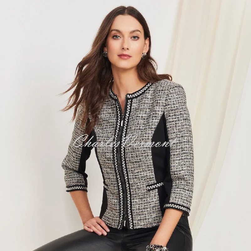 Tia Collarless Jacket - Style 77471-7834-90 Denim Jacket Leather Jacket Suede Jacket Tia Collarless Jacket - Style 77471-7834-90 Denim Jacket Leather Jacket Suede Jacket