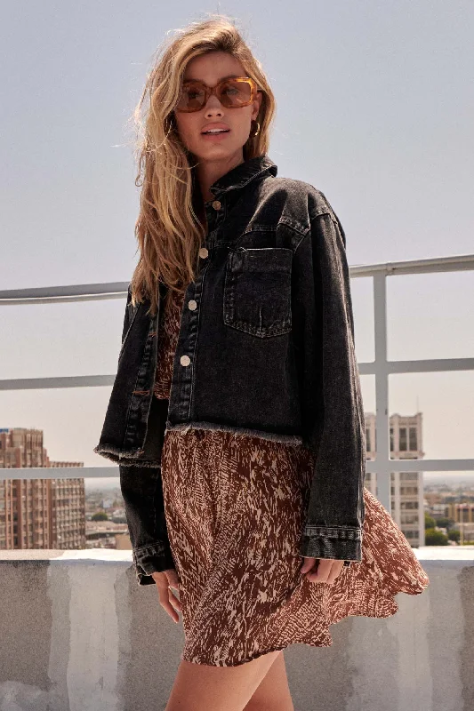 Too Much Fun Acid-Wash Cutoff Denim Jacket Chenille Jacket Brocade Jacket Lace Jacket Too Much Fun Acid-Wash Cutoff Denim Jacket Chenille Jacket Brocade Jacket Lace Jacket