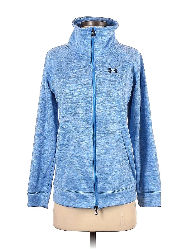 Under Armour Blue Heather Track Jacket Size XS Nylon Fabric Polyester Fabric Spandex Fabric Under Armour Blue Heather Track Jacket Size XS Nylon Fabric Polyester Fabric Spandex Fabric