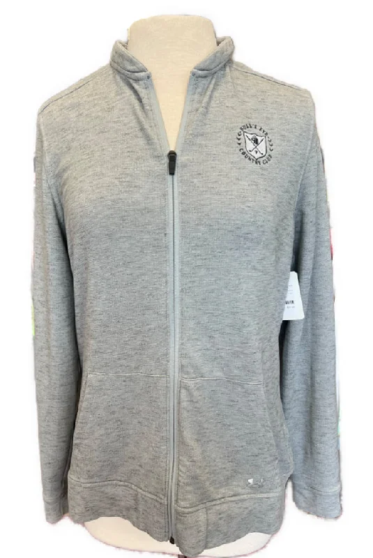 Under Armour Women's Gray Heather Full-Zip Jacket w/ Logo Size XL MSP$80 Fleece Jacket Down Jacket Feather Jacket Under Armour Women's Gray Heather Full-Zip Jacket w/ Logo Size XL MSP$80 Fleece Jacket Down Jacket Feather Jacket