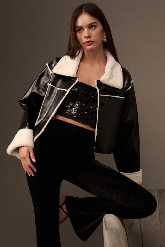 West End Girl Faux Fur-Lined Patent Jacket Rayon Jacket Velvet Jacket Corduroy Jacket West End Girl Faux Fur-Lined Patent Jacket Rayon Jacket Velvet Jacket Corduroy Jacket