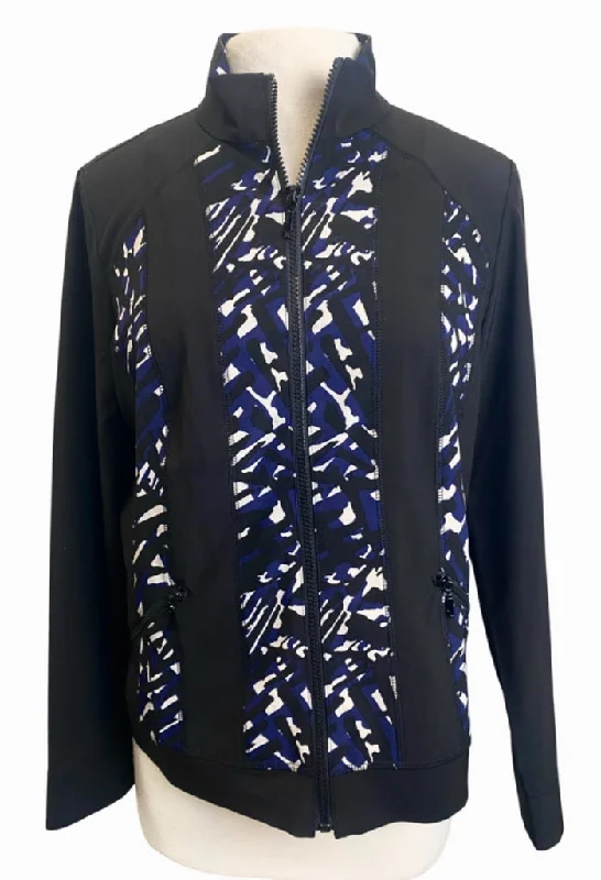 Zenergy Black Full-Zip Jacket with Patterned Inserts Size M MSP$89.50 Rayon Jacket Velvet Jacket Corduroy Jacket Zenergy Black Full-Zip Jacket with Patterned Inserts Size M MSP$89.50 Rayon Jacket Velvet Jacket Corduroy Jacket
