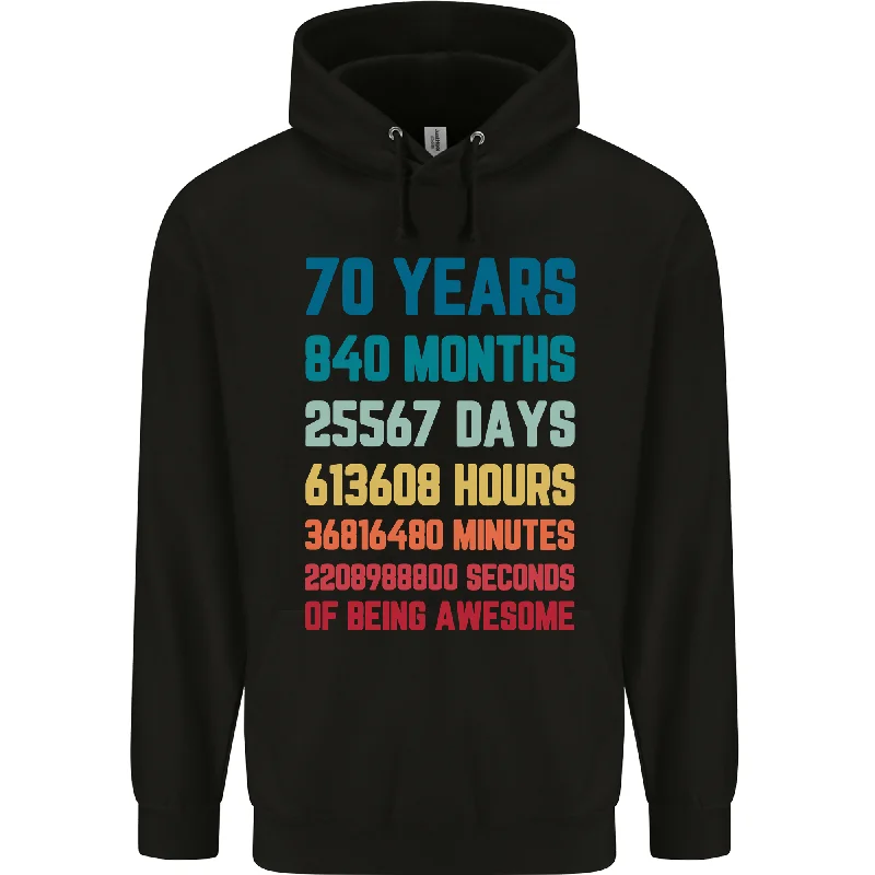70th Birthday 70 Year Old Mens 80% Cotton Hoodie Zip Hoodie Drawstring Kangaroo Pocket 70th Birthday 70 Year Old Mens 80% Cotton Hoodie Zip Hoodie Drawstring Kangaroo Pocket