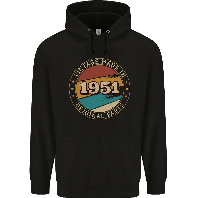 73rd Birthday Vintage Made In 1951 Mens 80% Cotton Hoodie Hoodie with Rolled Sleeves Casual Relaxed 73rd Birthday Vintage Made In 1951 Mens 80% Cotton Hoodie Hoodie with Rolled Sleeves Casual Relaxed