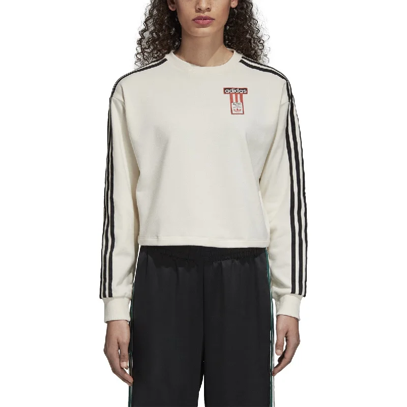 Adidas Adibreak Womens Sweatshirt Chalk White Hoodie with Pattern Geometric Abstract Adidas Adibreak Womens Sweatshirt Chalk White Hoodie with Pattern Geometric Abstract
