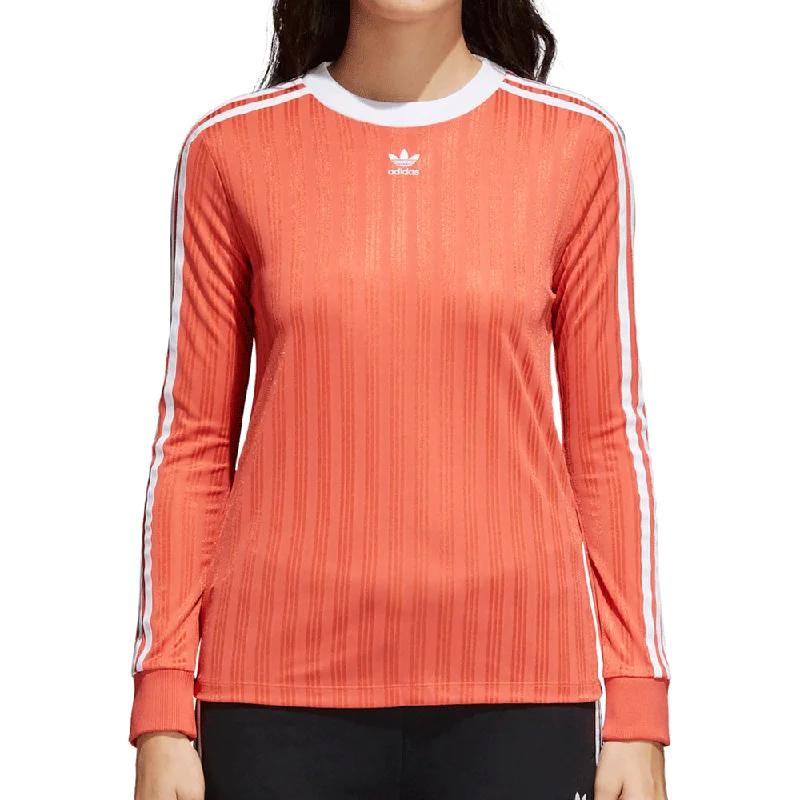 Adidas Originals 3-Stripes Adicolor Women's Sweatshirt Trace Scarlet/White Graphic Hoodie Design Print Adidas Originals 3-Stripes Adicolor Women's Sweatshirt Trace Scarlet/White Graphic Hoodie Design Print