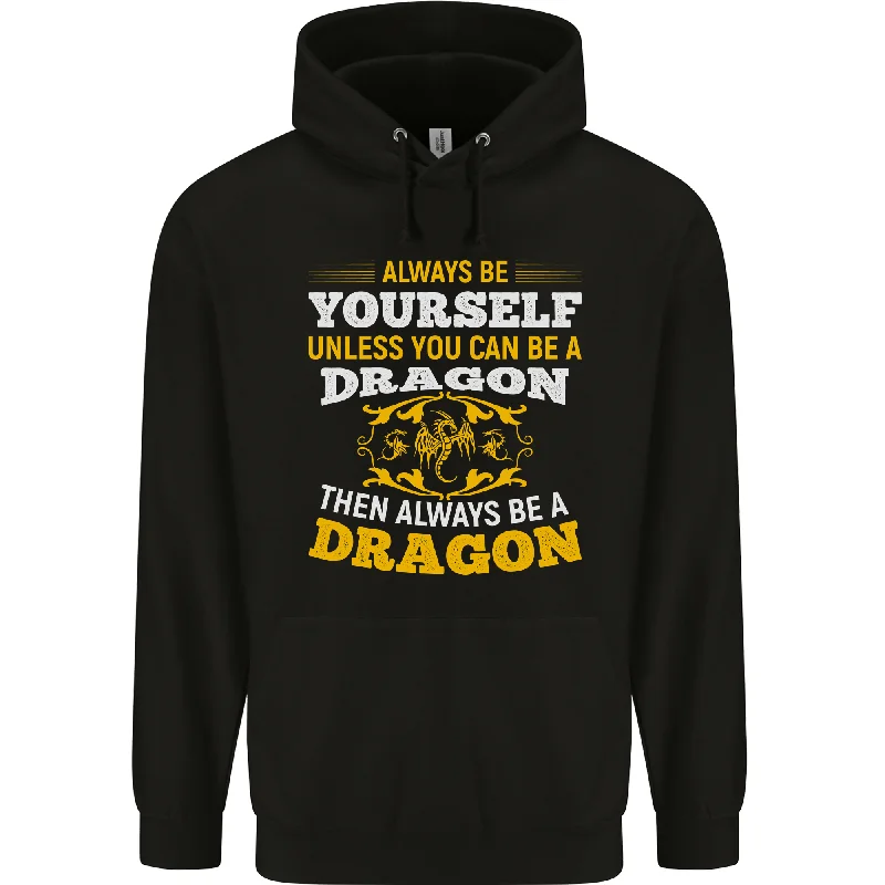 Always Be Yourself Funny Dragon Fantasy Mens 80% Cotton Hoodie Hoodie with Pocket Utility Practical