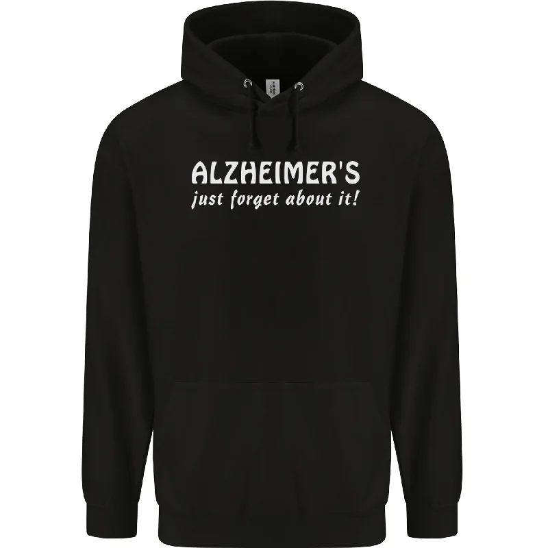 Alzheimers Just Forget About Funny Slogan Mens 80% Cotton Hoodie Hoodie with Neon Bright Vibrant