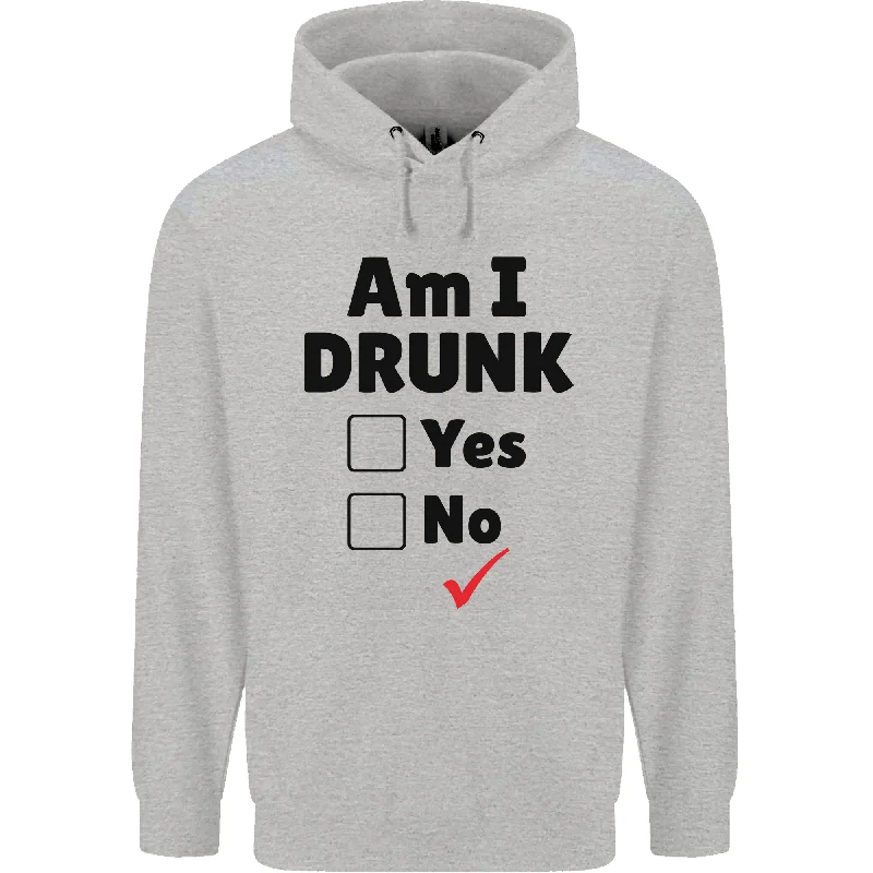 Am I Drunk Funny Beer Alcohol Wine Guiness Mens 80% Cotton Hoodie Hoodie with Color Block Contrast Stylish