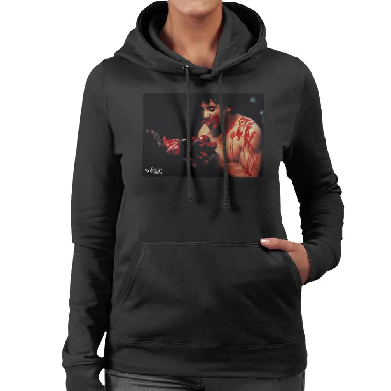 An American Werewolf In London David Kessler Eating Women's Hooded Sweatshirt Hoodie with Hem Drawcord Adjustable Customizable An American Werewolf In London David Kessler Eating Women's Hooded Sweatshirt Hoodie with Hem Drawcord Adjustable Customizable