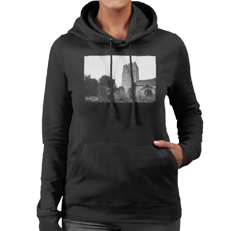 An American Werewolf In London Deserted Location Women's Hooded Sweatshirt Hoodie with Camouflage Military Edgy An American Werewolf In London Deserted Location Women's Hooded Sweatshirt Hoodie with Camouflage Military Edgy