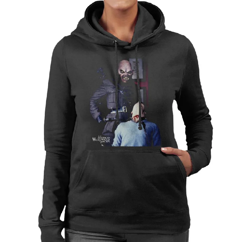 An American Werewolf In London Mutant Dream Scene David Women's Hooded Sweatshirt Hoodie with Tied Waist Feminine Flattering An American Werewolf In London Mutant Dream Scene David Women's Hooded Sweatshirt Hoodie with Tied Waist Feminine Flattering