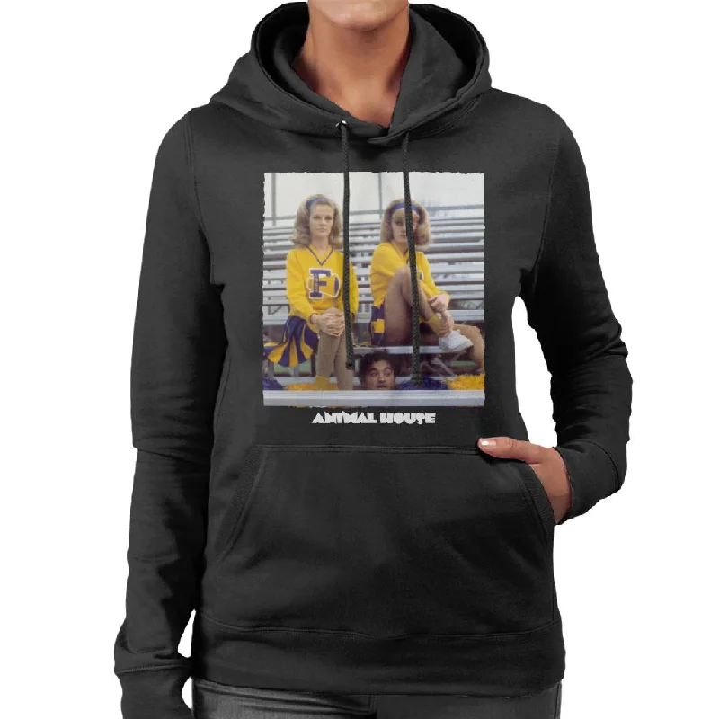 Animal House Babs And Mandy Women's Hooded Sweatshirt Hoodie with Frayed Bohemian Relaxed Animal House Babs And Mandy Women's Hooded Sweatshirt Hoodie with Frayed Bohemian Relaxed