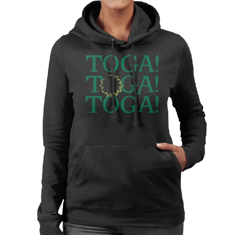 Animal House Toga Toga Toga Women's Hooded Sweatshirt Hoodie with Ribbed Neckline Snug Warm Animal House Toga Toga Toga Women's Hooded Sweatshirt Hoodie with Ribbed Neckline Snug Warm
