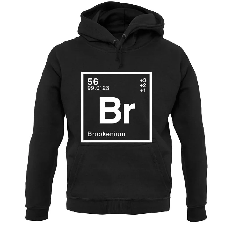 Brooke - Periodic Element Unisex Hoodie Hoodie with Elastic Cuffs Stretchable Comfortable