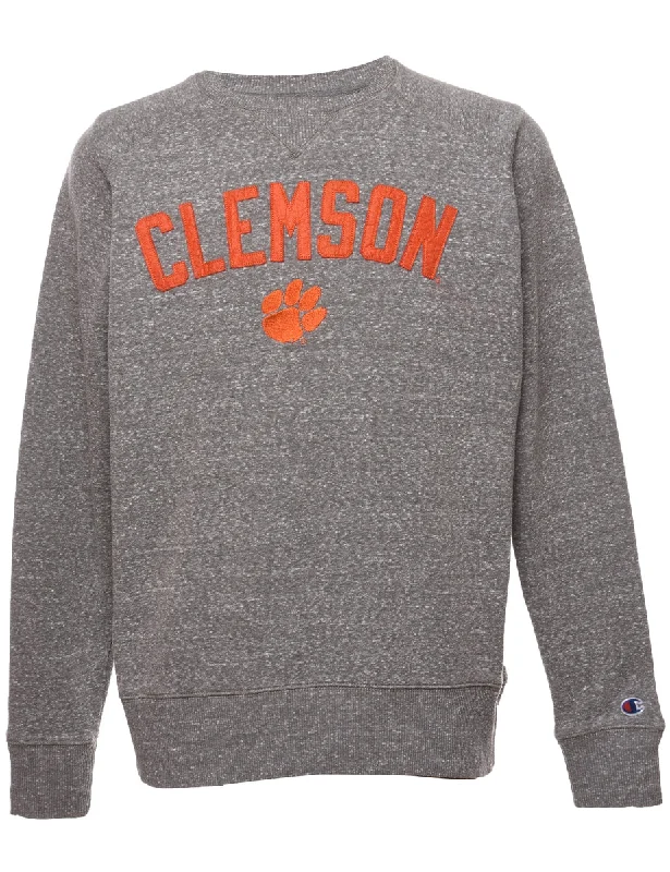 Champion Clemson Tigers Sweatshirt - M Hoodie Crop Top Short Trendy